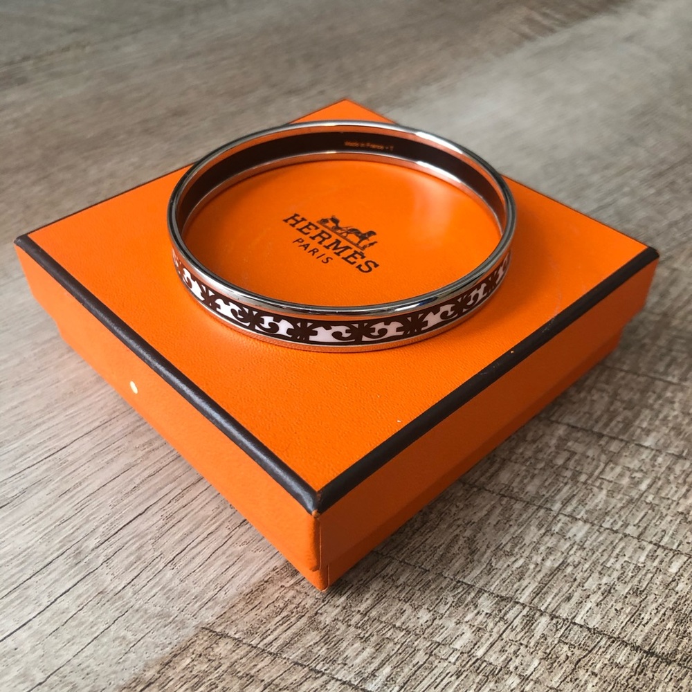 Hermes Black and White Enamel Bracelet - Picture 4 of 4